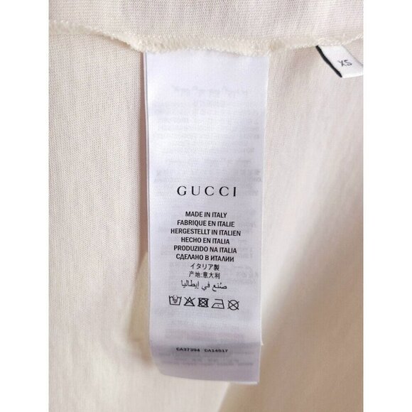 Gucci "He Wears Pink Shoes" Short Sleeve T-Shirt XS Mens Beige Sequin Tee NWT - Picture 10 of 16
